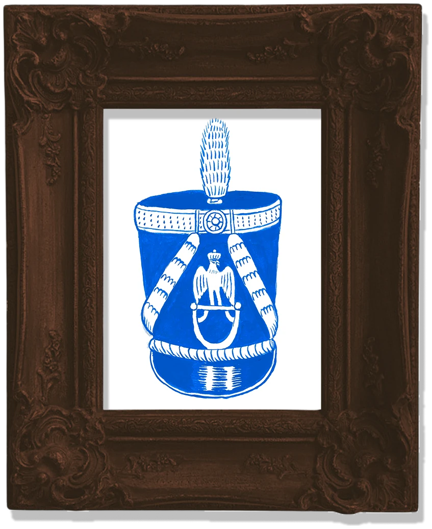 Shako hat with an eagle badge
