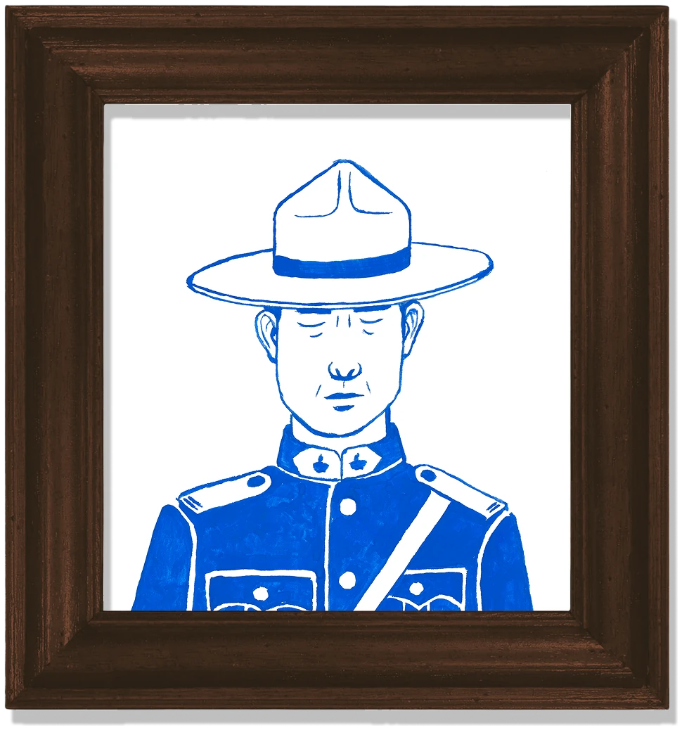 Mountie in a campaign hat