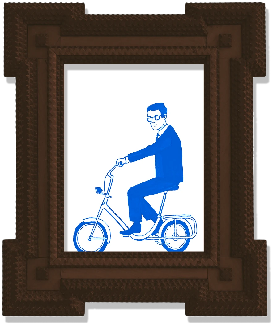 Man riding a bicycle
